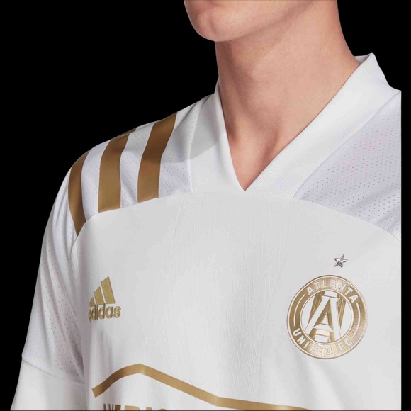 ADIDAS ATLANTA UNITED FC AWAY AUTHENTIC JERSEY MENS SOCCER SIZE MEDIUM WHITE GOL - Picture 2 of 6
